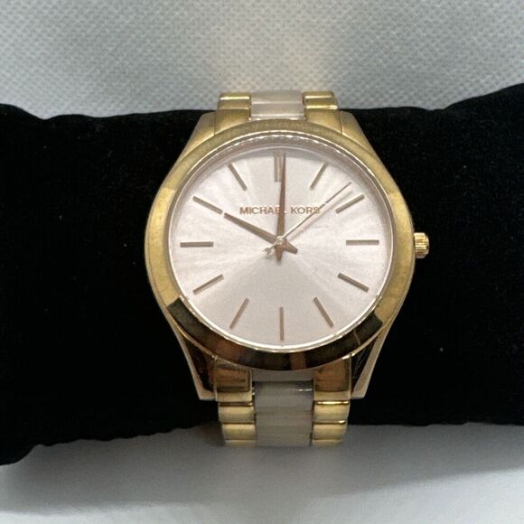 Michael Kors Slim Runway MK4294 Women's Rose Gold Analog Dial Wrist Watch JNA259 - Picture 1 of 11